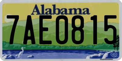 AL license plate 7AE0815