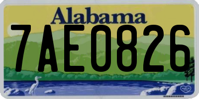 AL license plate 7AE0826