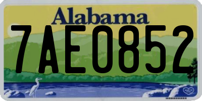 AL license plate 7AE0852