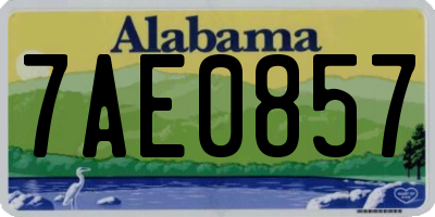 AL license plate 7AE0857