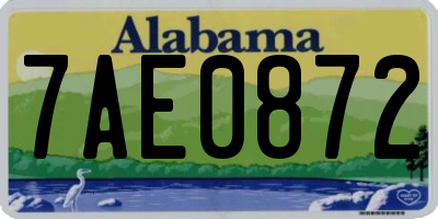 AL license plate 7AE0872