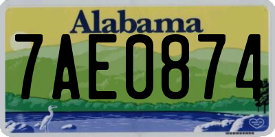 AL license plate 7AE0874