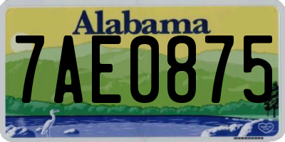 AL license plate 7AE0875