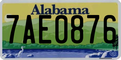 AL license plate 7AE0876