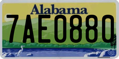 AL license plate 7AE0880
