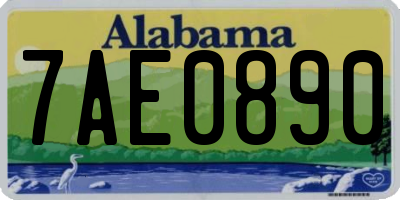 AL license plate 7AE0890
