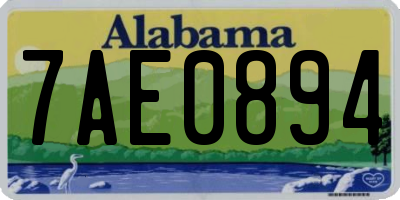 AL license plate 7AE0894