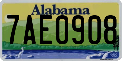 AL license plate 7AE0908