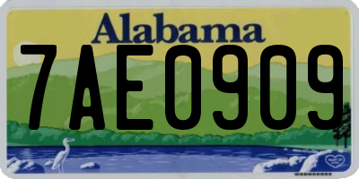 AL license plate 7AE0909