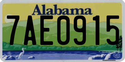 AL license plate 7AE0915