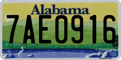 AL license plate 7AE0916