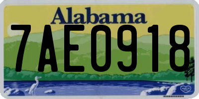 AL license plate 7AE0918