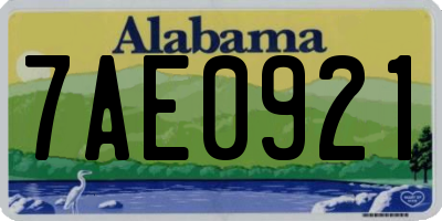 AL license plate 7AE0921