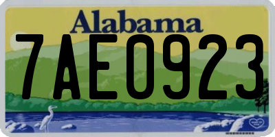 AL license plate 7AE0923