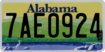 AL license plate 7AE0924