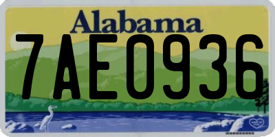 AL license plate 7AE0936