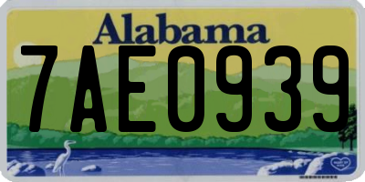AL license plate 7AE0939