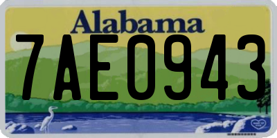 AL license plate 7AE0943
