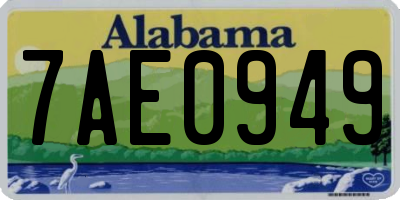 AL license plate 7AE0949
