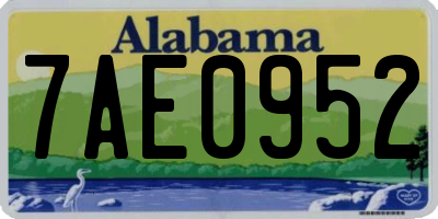 AL license plate 7AE0952