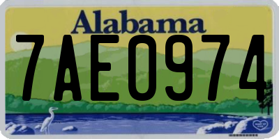 AL license plate 7AE0974