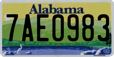 AL license plate 7AE0983