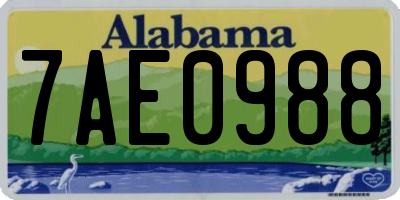 AL license plate 7AE0988