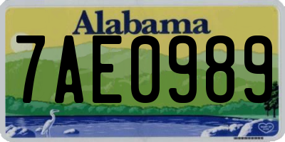 AL license plate 7AE0989