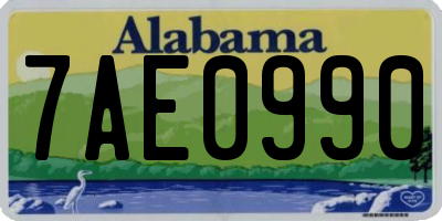 AL license plate 7AE0990