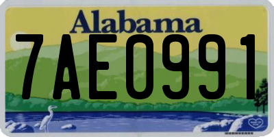 AL license plate 7AE0991