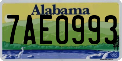 AL license plate 7AE0993