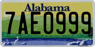 AL license plate 7AE0999