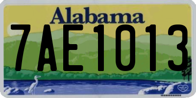 AL license plate 7AE1013
