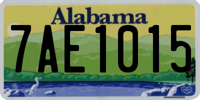 AL license plate 7AE1015