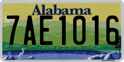 AL license plate 7AE1016
