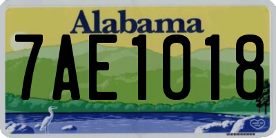 AL license plate 7AE1018