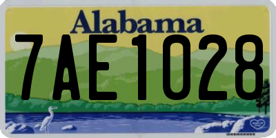 AL license plate 7AE1028