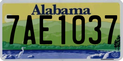 AL license plate 7AE1037