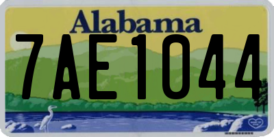 AL license plate 7AE1044