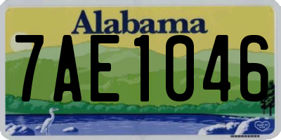AL license plate 7AE1046