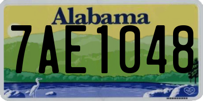 AL license plate 7AE1048
