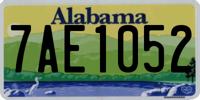 AL license plate 7AE1052