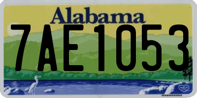 AL license plate 7AE1053