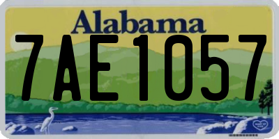 AL license plate 7AE1057