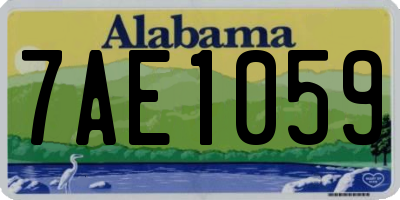 AL license plate 7AE1059
