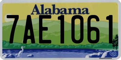 AL license plate 7AE1061