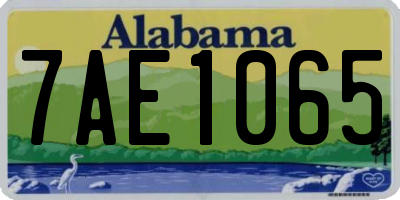 AL license plate 7AE1065