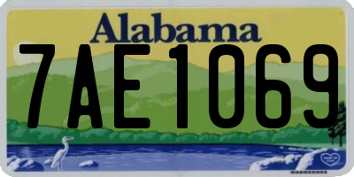 AL license plate 7AE1069