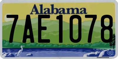 AL license plate 7AE1078