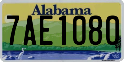 AL license plate 7AE1080